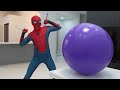 Spider Man Popping Balloons In Mansion Compilation! (spider-man in real life)