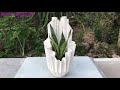 Pot- making techniques from cloth and cement  - ideal for garden decoration