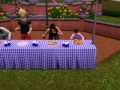 Cloud and Tifa in an Eating Contest