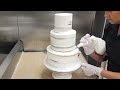 How to stack a 3 tier wedding cake