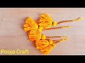 DIY Easy Woolen Flower wall hanging craft ideas/Woolen wall hanging/Woolen craft/Woolen toran/#toran