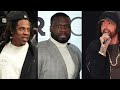 50 Cent Reacts To Eminem Defending Him After Jay-Z Didn't Want 50 Cent To Perform At The Super Bowl