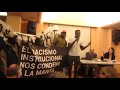 El Sindicato de Manteros protesta por la criminalización en una charla de Rita Maestre
