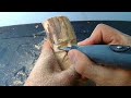 Dremel wood carving sculpture, How to carve a face in wood with rotary tool step by step tutorial
