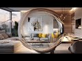 70 Living rooms with dining area, open kitchens / 4K / Modern design in basic neutral tones