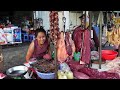 Cambodian Mixed  Food On The Street In Phnom Penh - Seafood, Vegetables, Fish, Shrimp, & More