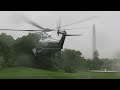 Marine One lifts off in a downpour but it looked awesome