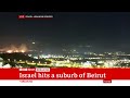 Explosion hits Beirut suburb as Israel says it has 'targeted' Hezbollah commander | BBC News