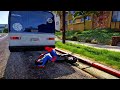 GTA 5 fanny movements 😉 | Crazy Ragdolls #10 | Spiderman by Bike's On Road (Spidermen bike Jumps)