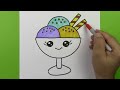 Easy Ice Cream Drawing, How to Draw Cute Ice Cream, Easy Picture Drawings for Kids Step by Step