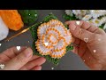 3D Super!. Easy.. Tunisian Crochet Flower 🌺 Very easy crochet rose flower making for beginners