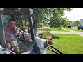 Bobcat harley rake attachment in action up in Oxford, Mi