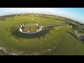 Aerial view of the Texas A&M Bonfire Memorial and surrounding area