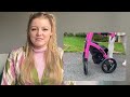 Trying a PINK Rollz Motion Rollator! Wheelchair and Rollator in one Stylish Mobility Aid!