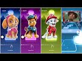 Paw Patrol 🐾 Pups | Skye 🆚 Chase 🆚 Marshall 🆚 Ryder | Tiles Hop EDM Rush |🥇🎶🏆