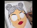 Specs Mandala art | girl wearing round glasses drawing | step-by-step process video for beginners