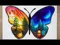 How to Paint Simple Butterfly 🦋｜Easy Acrylic Painting Tutorial for Beginners