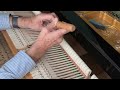 Pitch raise and tuning a Bechstein model III grand piano after delivery