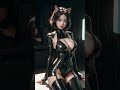 [4K, ai look book #63]  Dark hero cat woman costume look book