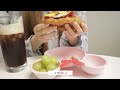 ENG)vlog 🍤 바삭한 새우튀김에 연어장덮밥 | 고추장 투움바파스타 만들어 먹고 장보고 요리하는 일상, 그릴햄치즈토스트, 진미채, 크로아상샌드위치, 제육볶음&된장찌개