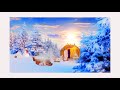 Winter Spa - Hottub In The Snow With Relaxing Bubbling Water and Crackling Fire Sound - ASMR