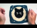 Moonlight Cat Granny Square