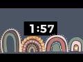 Boho Rainbow10 minute Timer with calm music - No ending sound but has a visual to signal time is up!