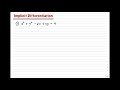 Implicit Differentiation | Basic Calculus