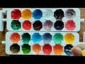 21 colour made from just three primary colours.acrylic colour mixing tutorial ,colour mixing.