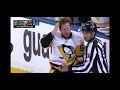 Mike Matheson face washes ref during scrum