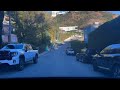 DRIVING Hollywood Hills and The Birds Streets Los Angles California 4k