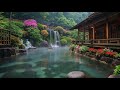 Tranquil Rain Sounds Serenade: Japanese Garden Ambiance with Piano Music for Relaxation 🌼🎹