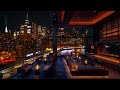 Late Night Jazz Lounge 🍷 Elegant Jazz Saxophone Music In A Cozy Rooftop Bar Ambience