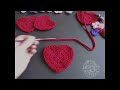 Crochet - Guirnalda de corazones (heart garland) -tejido para zurdos-