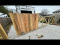 Building a 16 ft wooden sliding gate easily made. #vlog