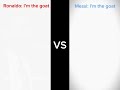 Side by side meme of the goat debate