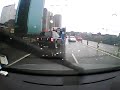 CAHILL EXPRESSWAY ACCIDENT 2-2-12 - dashcam 2 car and a bus pile up 540PM SYDNEY