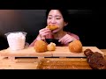 🥨Chewy sticky rice twisted bread stick🧁Chocolate, Whipped cream Twisted bread stick ASMR Mukbang