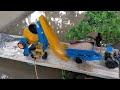 diy tractor making miniature Concrete bridge part 2 | diy tractor | water pump @KeepVilla