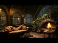 Enchanting Hobbit Bedroom Ambiance -  Fireplace Warmth & Relaxing Rain Sounds for Serene Slumber