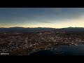 Aerial timelapse of eclipse totality over Burlington, Lake Champlain, Mt. Mansfield and Camel's Hump