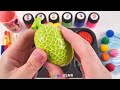 Satisfying Video l How To Make Rainbow Lollipop Candy in to  Paint & Playdoh Balls Cutting ASMR  #71