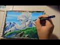 paint with me: howl's moving castle (studio ghibli) 🌸✨️gouache painting