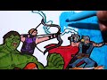 THE AVENGERS Coloring Pages | How to Draw Marvel Superheroes Iron Man Captain America Thor Hulk