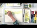 Prevent watercolor paper from buckling WITHOUT stretching your paper