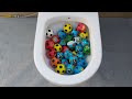 will it flush? mini balls, plastic balls