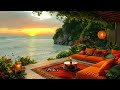 Soft Jazz Music By The Sea ♫ Enjoy Ocean Waves And Soothing Jazz Music For Relaxation
