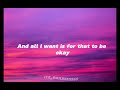 All I Want - Olivia Rodrigo - lyrics