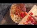 #strawberry oats smoothie #healthy breakfast  #with lots of dry fruits & seeds