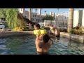Baby fitness swimming fun time